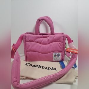 SOLD NWT Coach Coachtopia Loop Mini Tote Detach Strap Bright Magenta